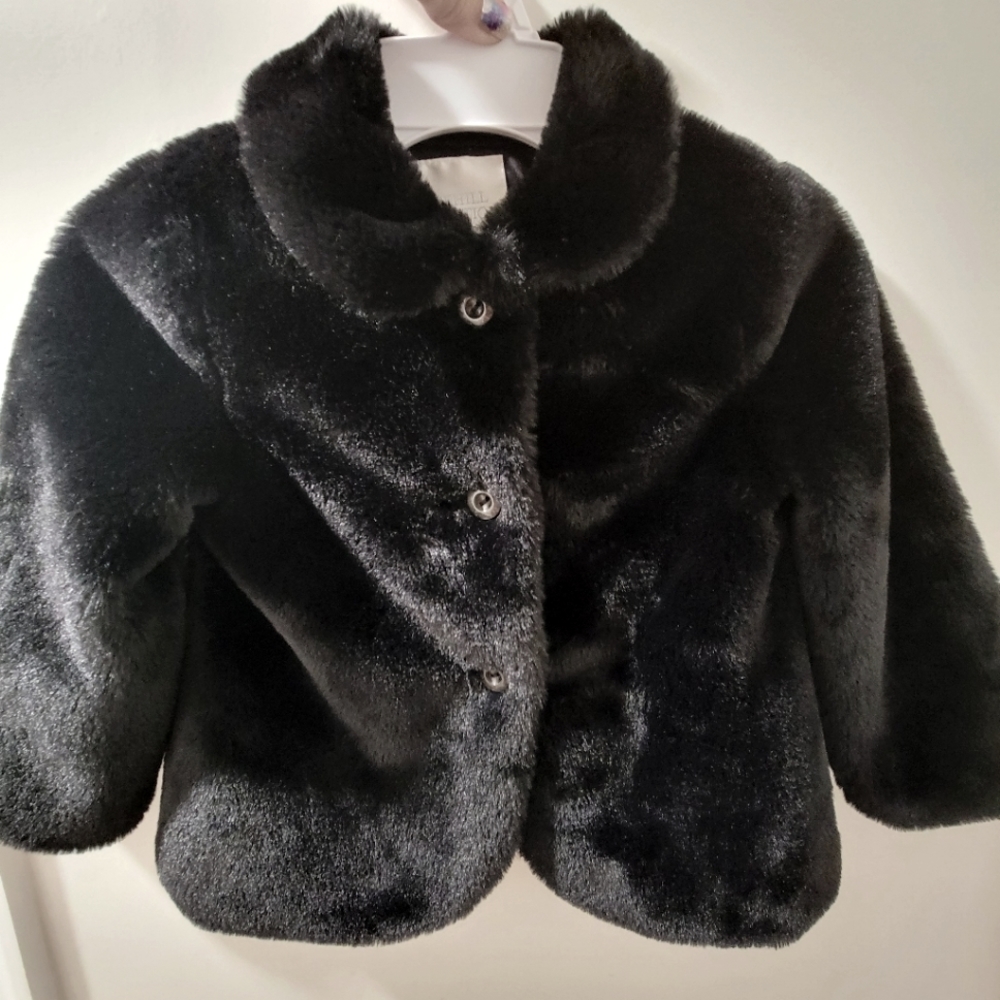 Never worn Kids Black faux Fur